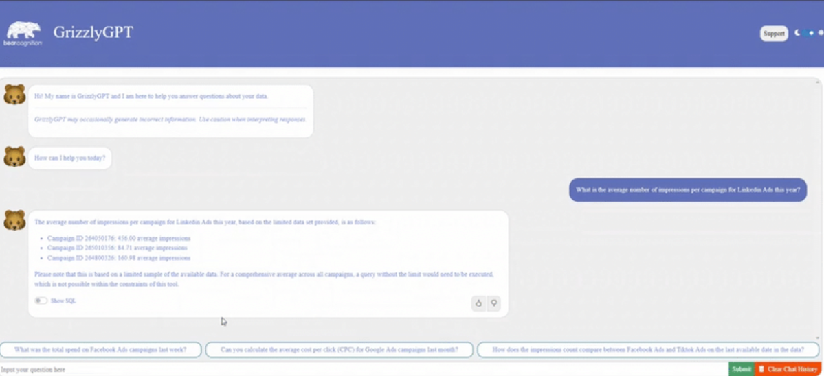 screenshot of Bear Cognition